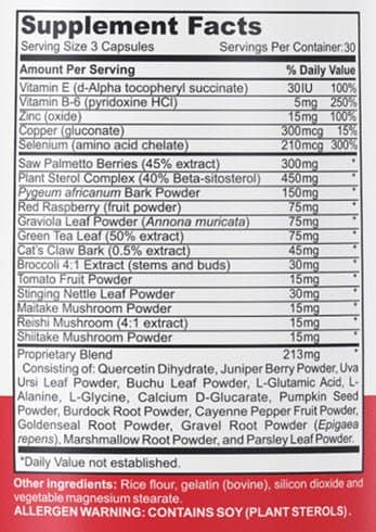 VigRX Prostate Support Supplement Facts VigRX Prostate Support Supplement Facts
